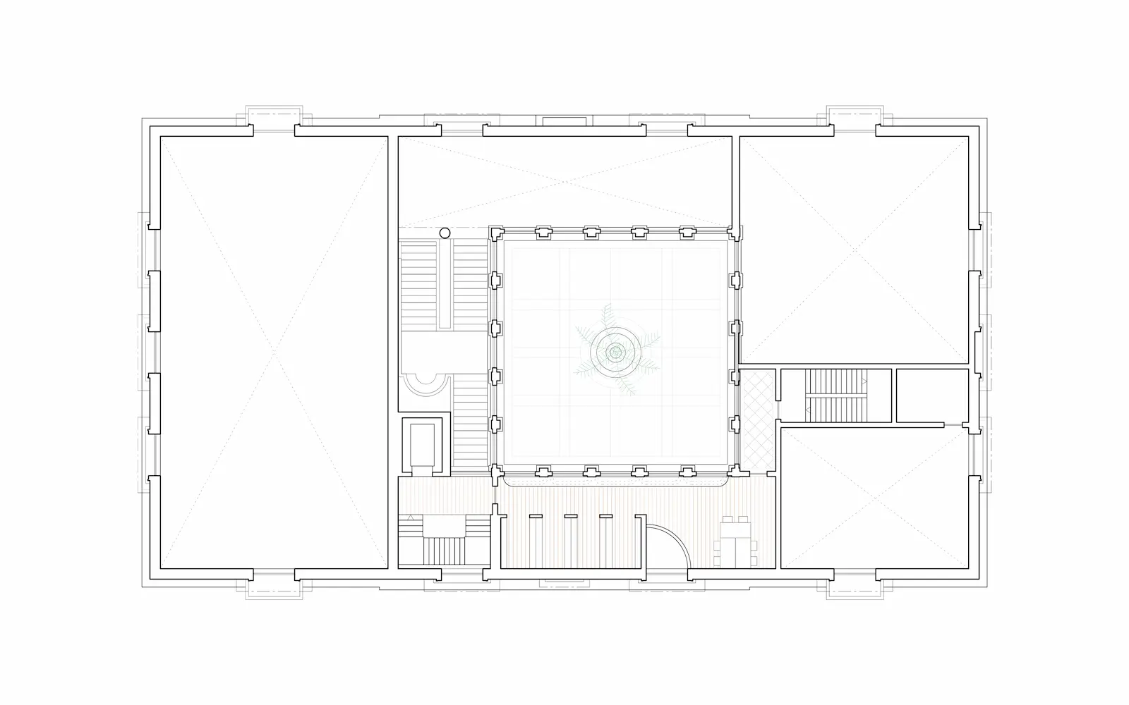Second floor plan of museum