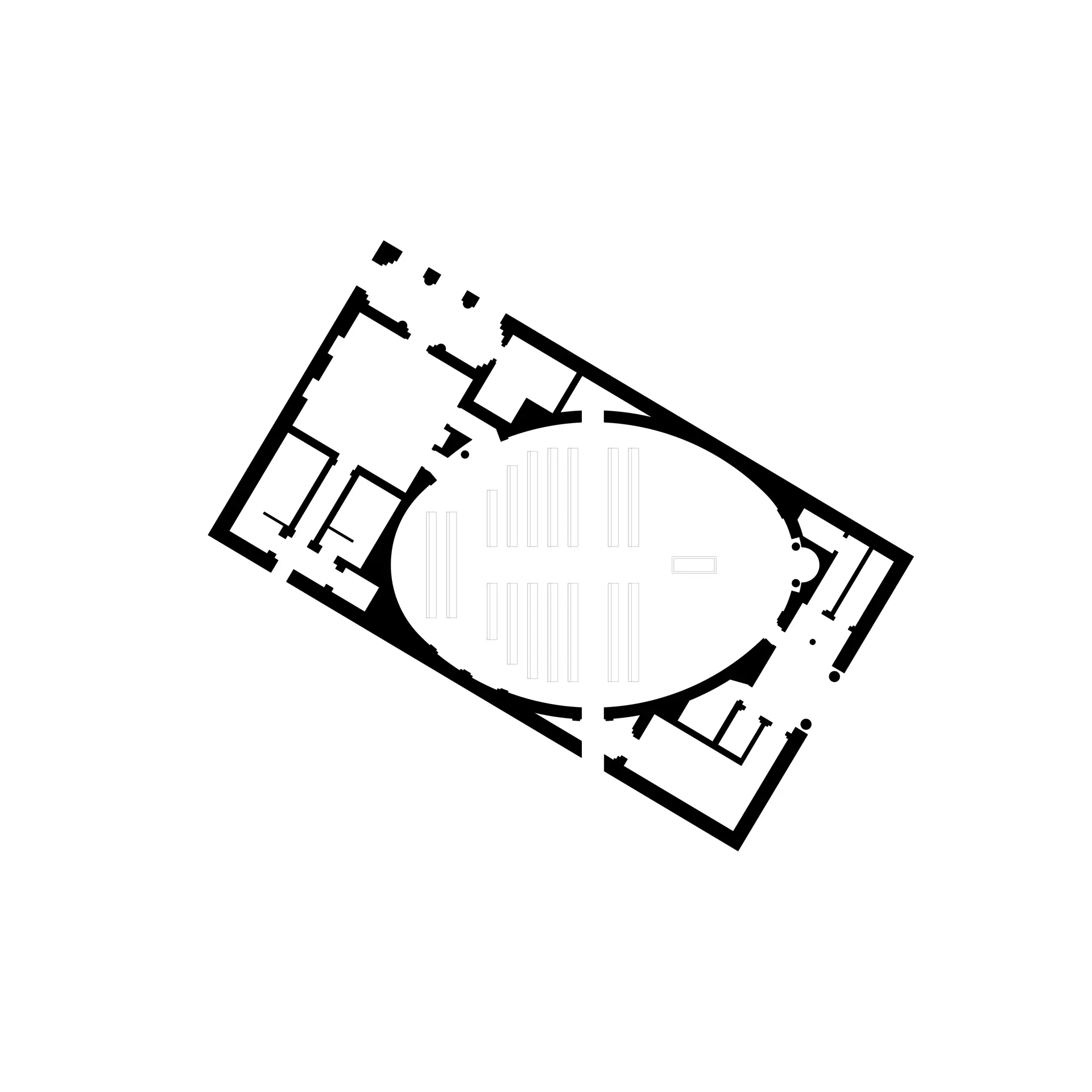 Simplified ground floor plan