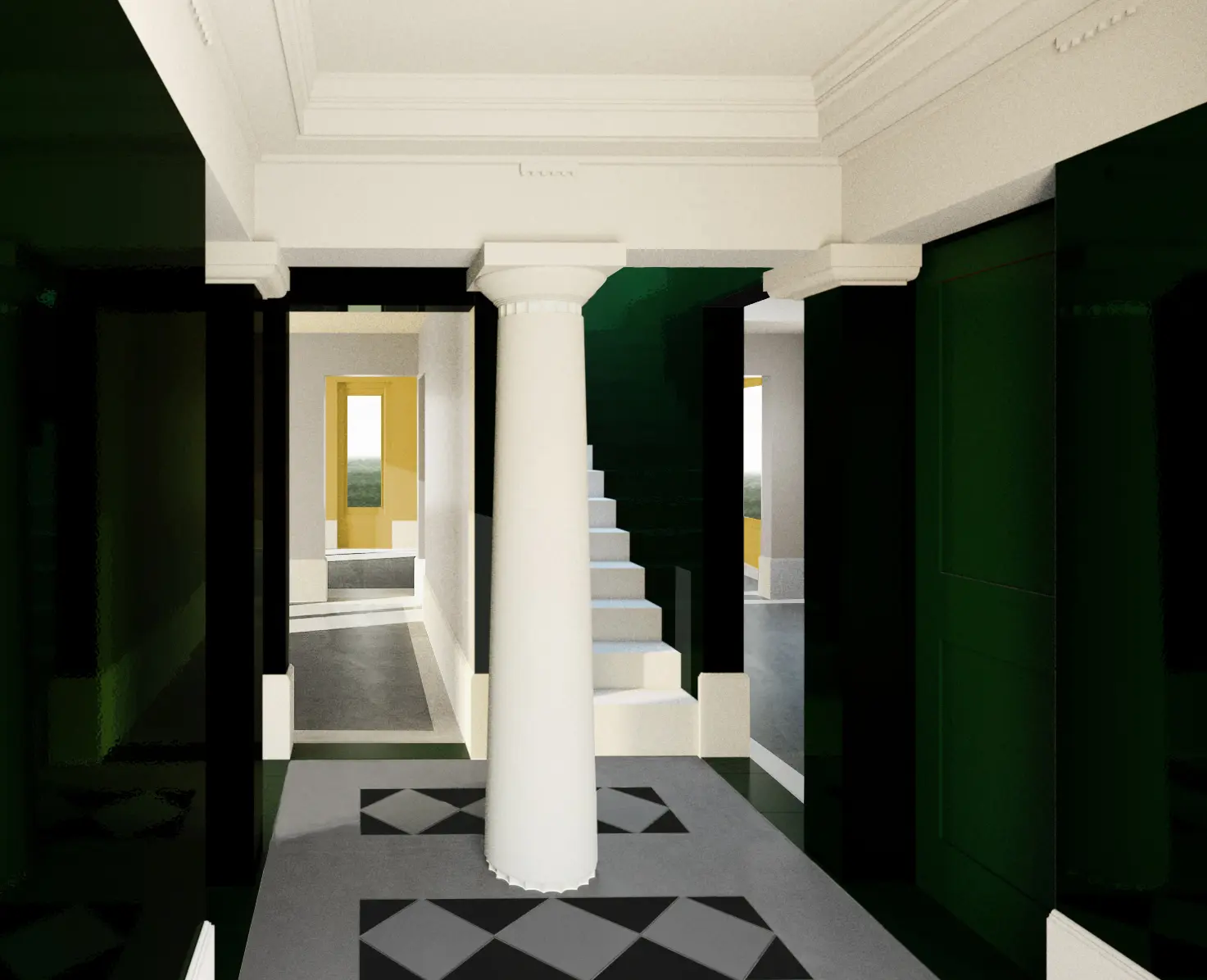 House 1 entrance hall