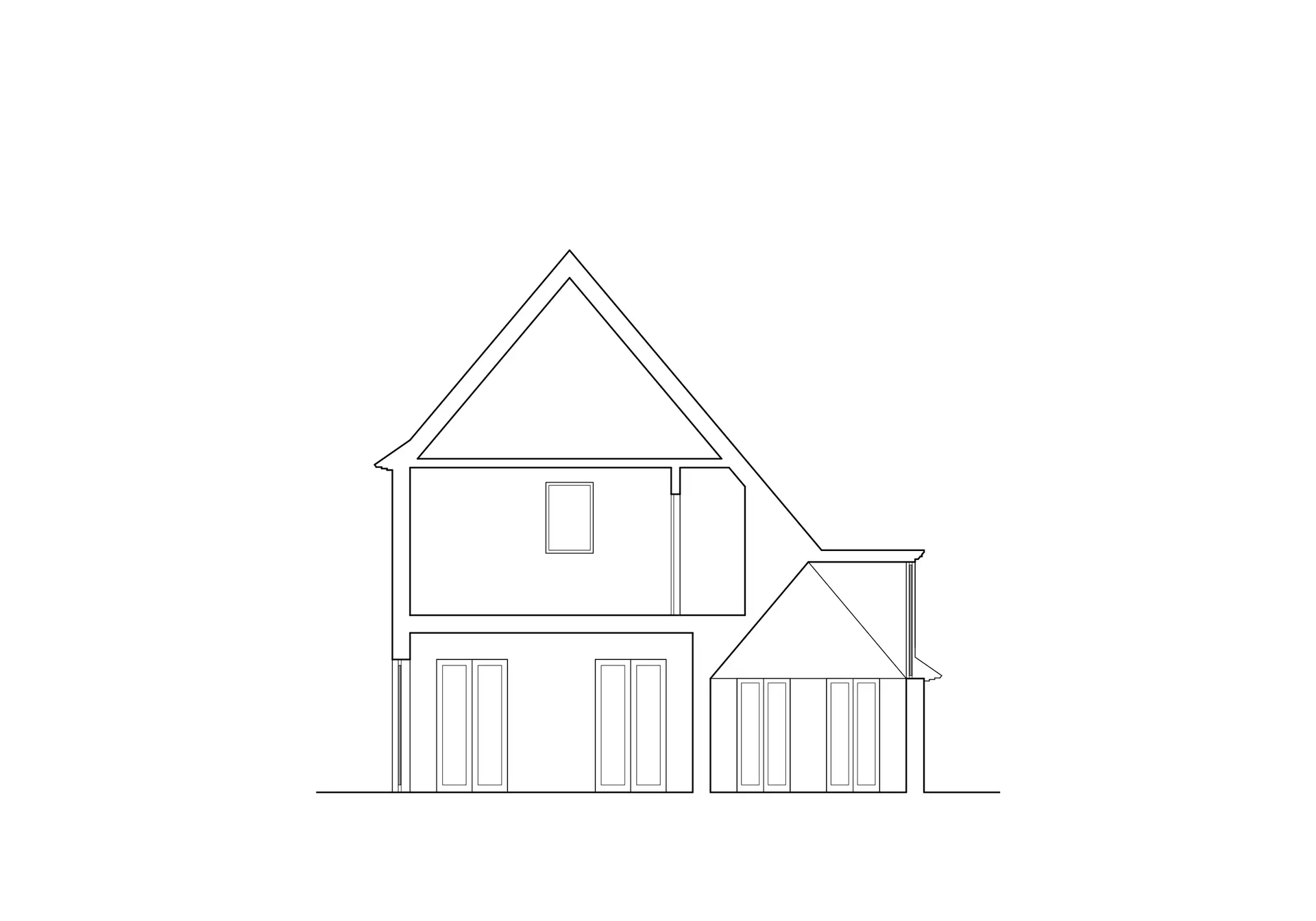 Cross section through dining room