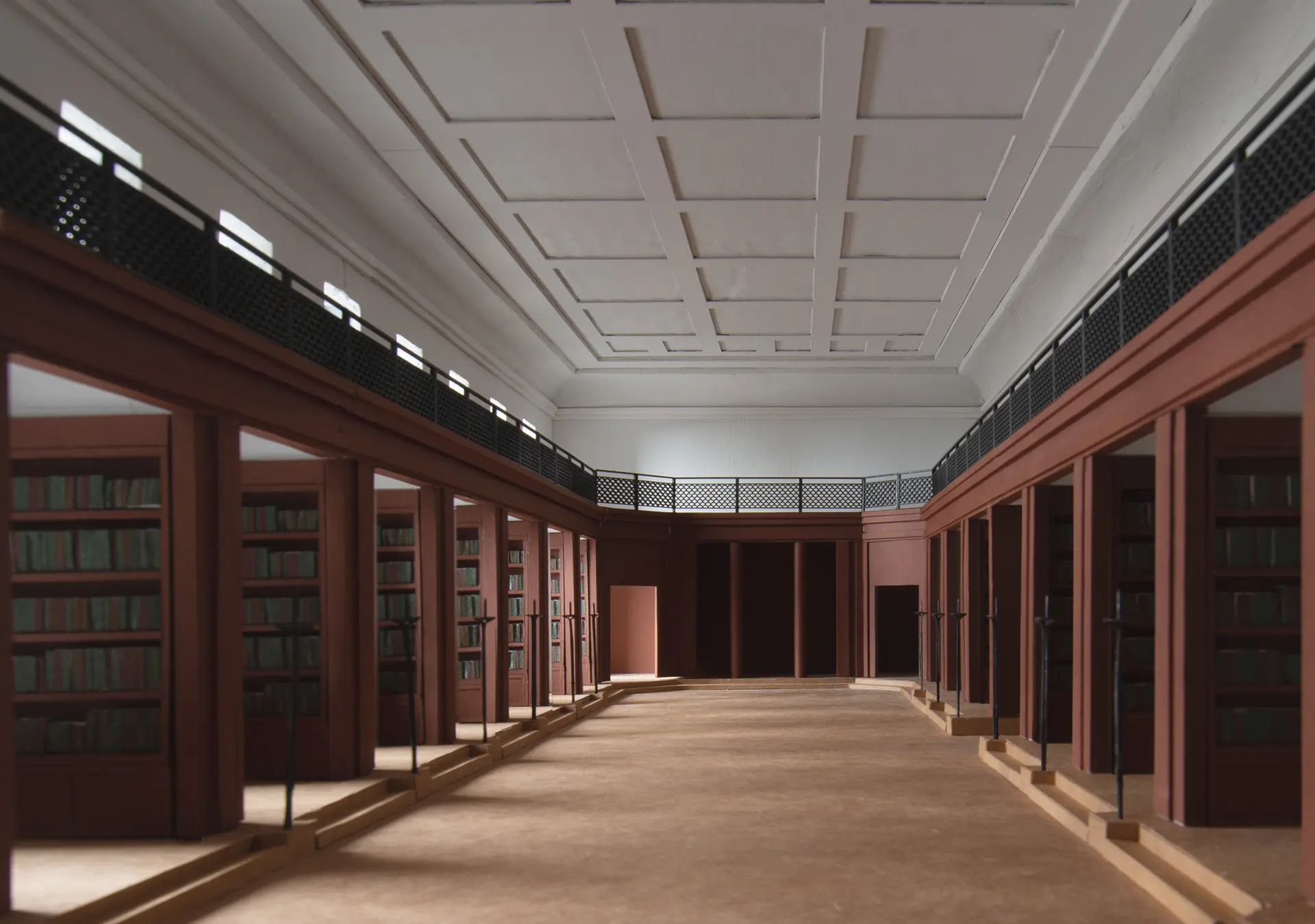 Reconstruction model of the Library at the demolished London Institution, Emily Walker, 2022