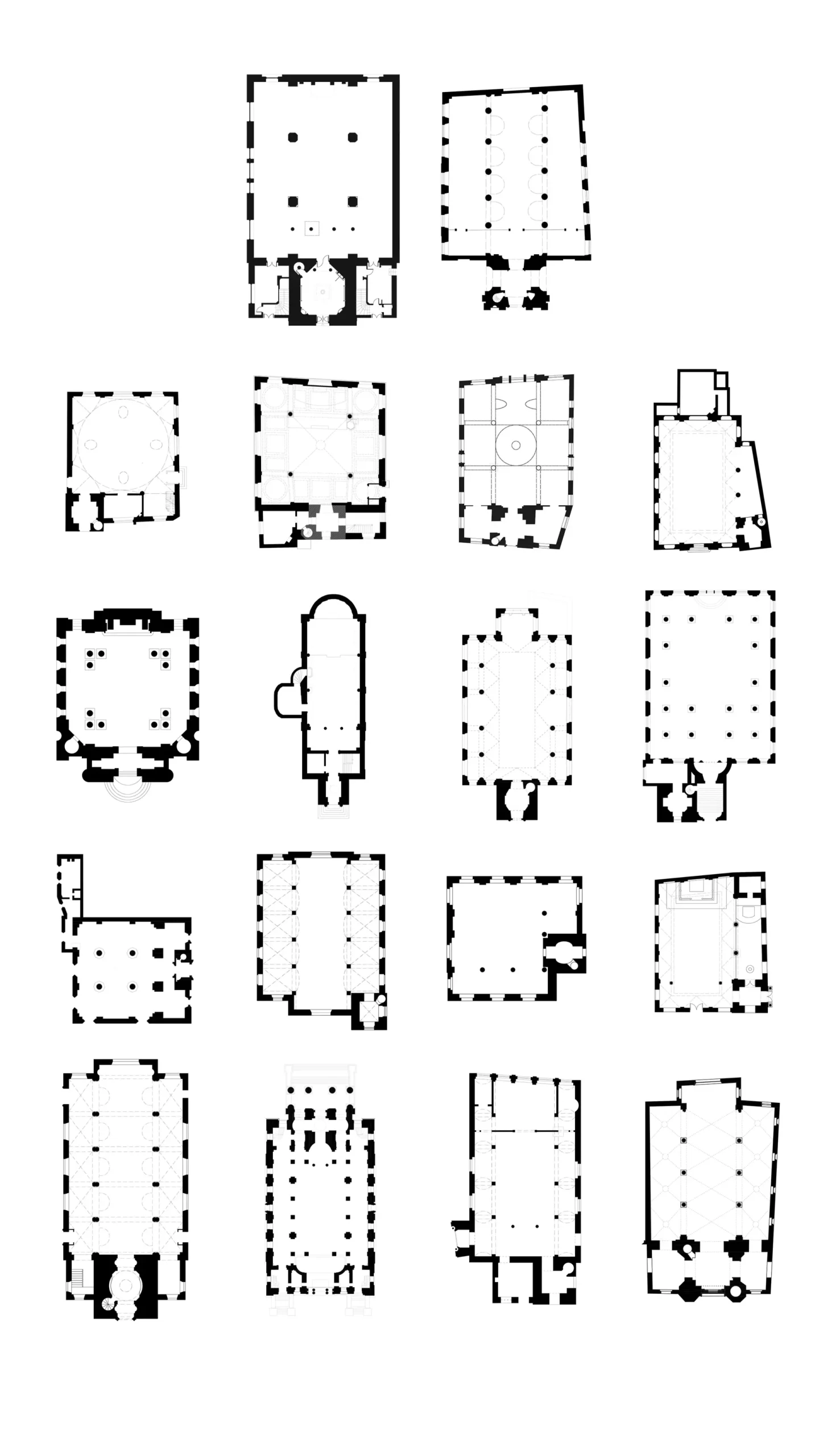 Plans of churches in the City of London, 2014